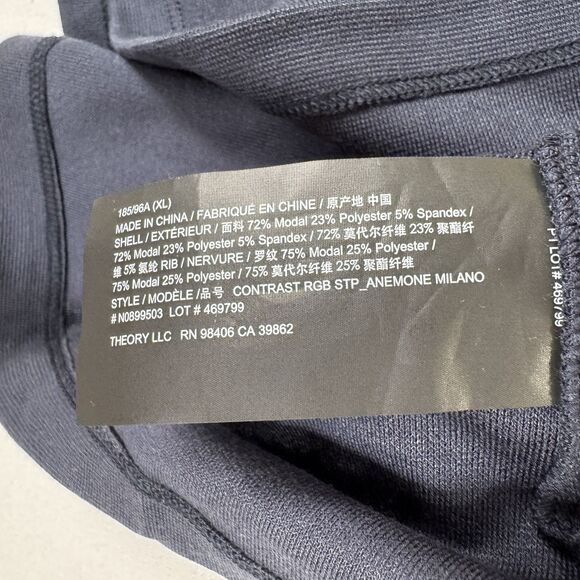 Theory Sweater Mens XL Navy White‎ Striped Pullover Soft Comfy Nautical NEW - Picture 13 of 16